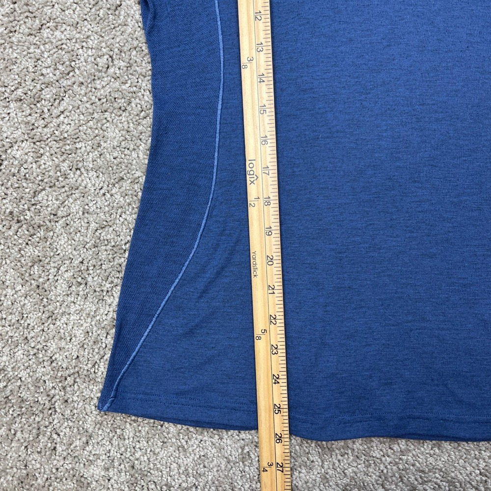 KUHL Top Womens Small Blue Heathered Long Sleeve Thumbholes Akkomplice Krew EUC - Picture 11 of 12